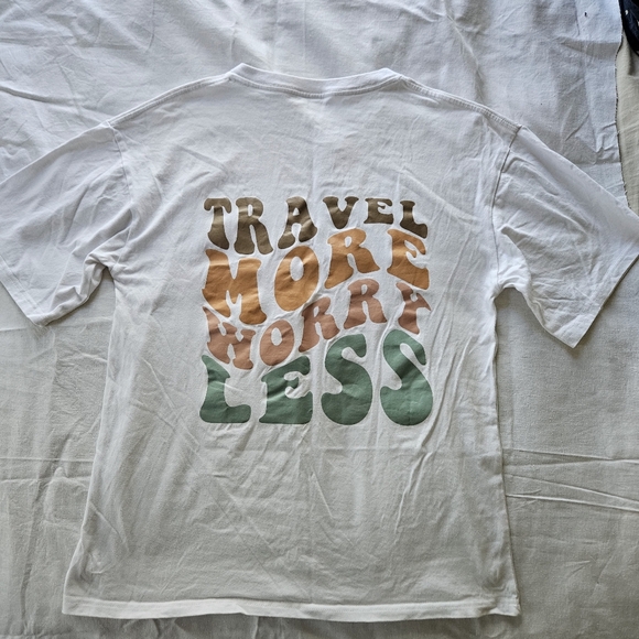 Travel more worry less oversized tee - Picture 3 of 8